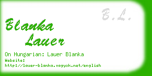 blanka lauer business card